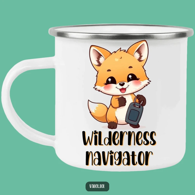 Funny Fox Cub Keys Camping Mug: Adventure with Cub's Car