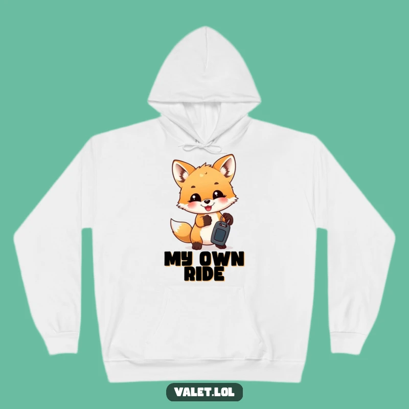 Cozy Funny Fox Cub Keys Hoodie: Warm & Witty Cub Card Gift