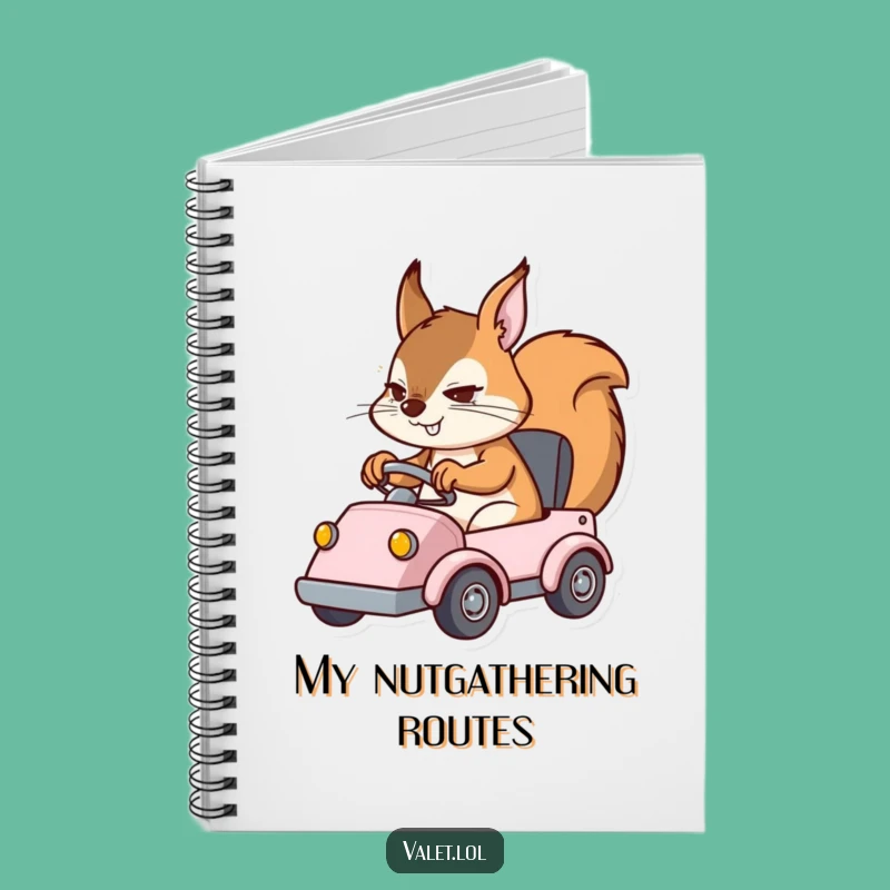 Funny Squirrel Driver Notebook: Lined Journal with Determined Rodent & Vehicle, Best Humorous Gift!